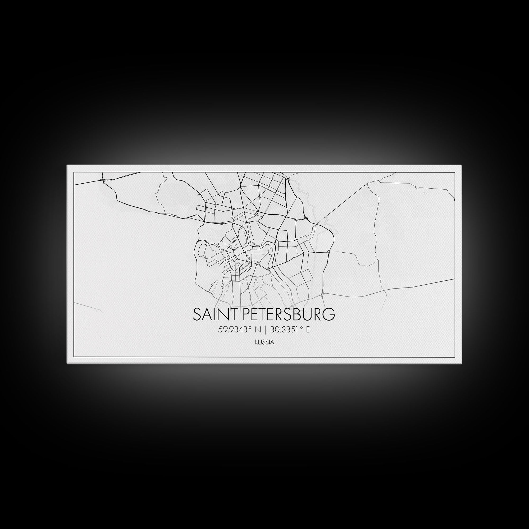 Saint Petersburgh City Map, Russia Art, Map Print, Minimalist Wall Art, Wall Art, Canvas Art, European Wall Art, Home Décor Prints, Office
