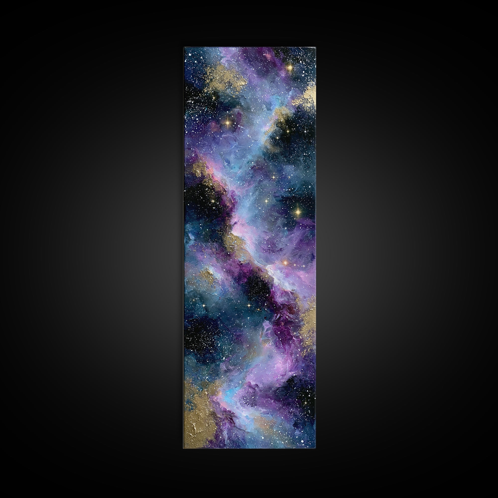 Colorful Nebula Cloud Framed Canvas Print, Space Art, Printable Wall Art, Spa Decor, Fine Art, Serenity, Living Room Wall Art, SAR-1x3-61