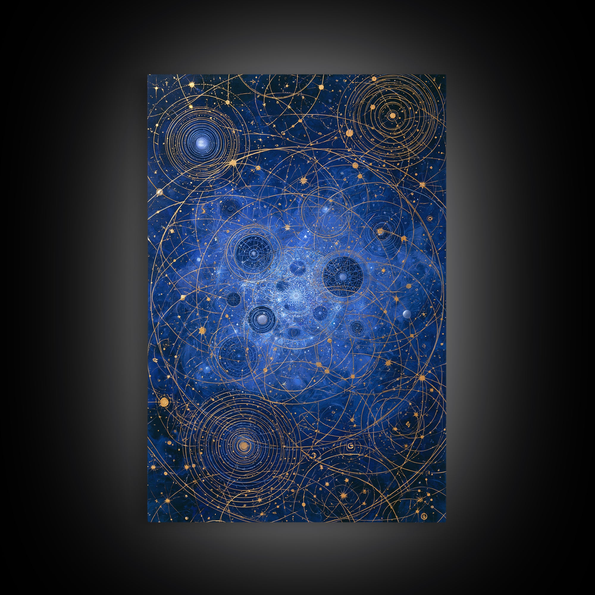Distant Star Cluster Framed Canvas Print, Space Art, Digital Wall Art, Spa Decor, Fine Art, Serenity, Abstract Painting, SAR-2x3-100