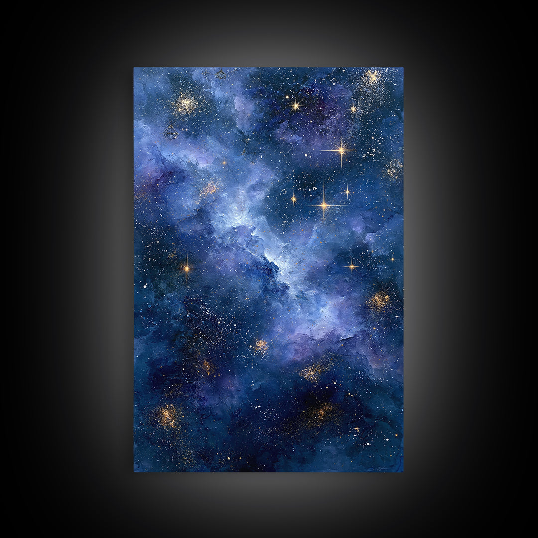 Distant Star Cluster Framed Canvas Print, Space Art, Gallery Decor, Spa Decor, Fine Art, Serenity, Home Decor, Poster, SAR-2x3-28
