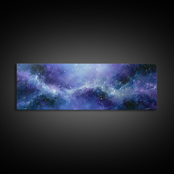 Distant Star Cluster Framed Canvas Print, Space Art, Posters, Spa Decor, Fine Art, Serenity, Abstract Art, Printable Art, SAR-3x1-84