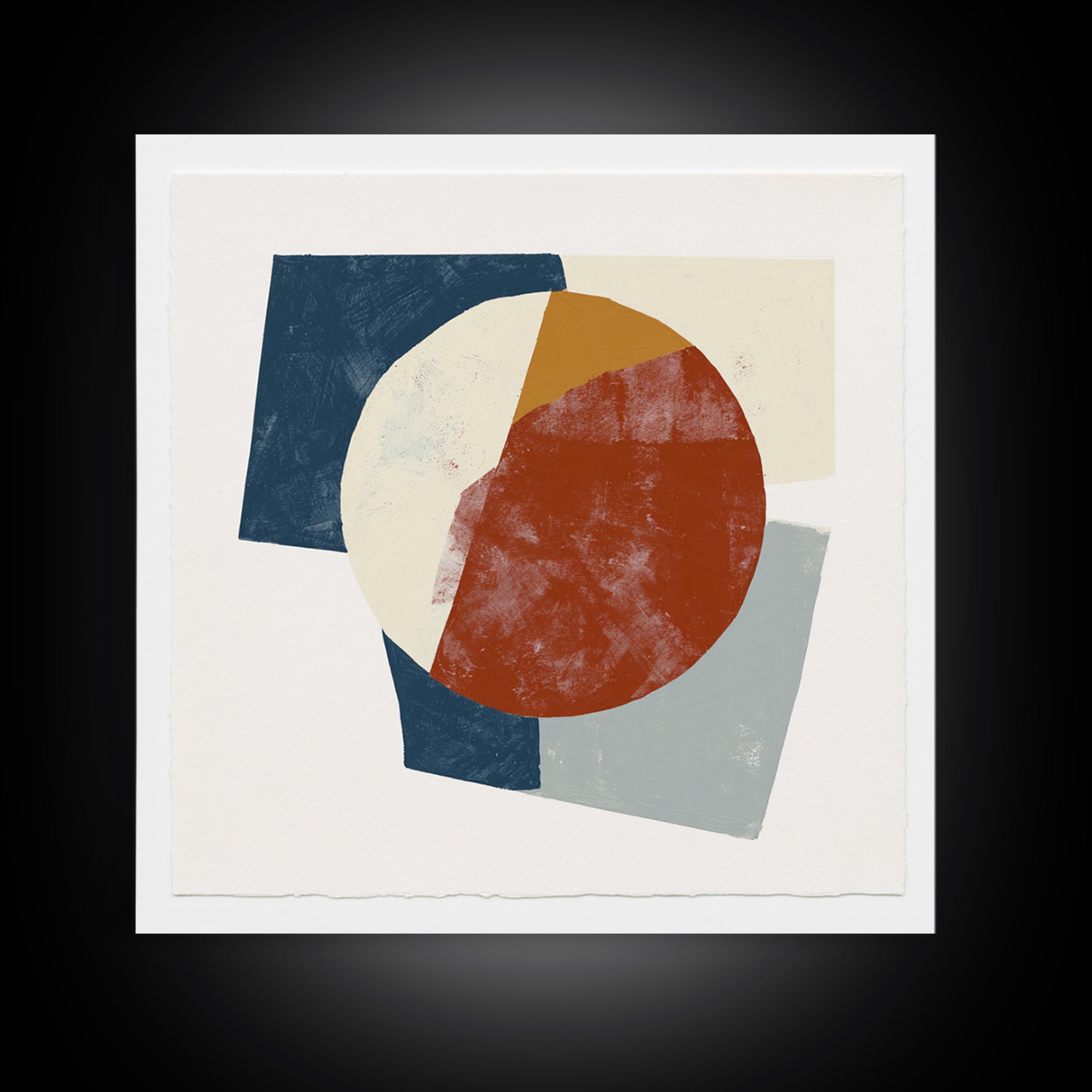 Minimal Sun over Pine Forest Framed Canvas Print, Scandinavian Art, Wall Art, Living Room Decor, Oil Painting, Nordic, SCA-1x1-41