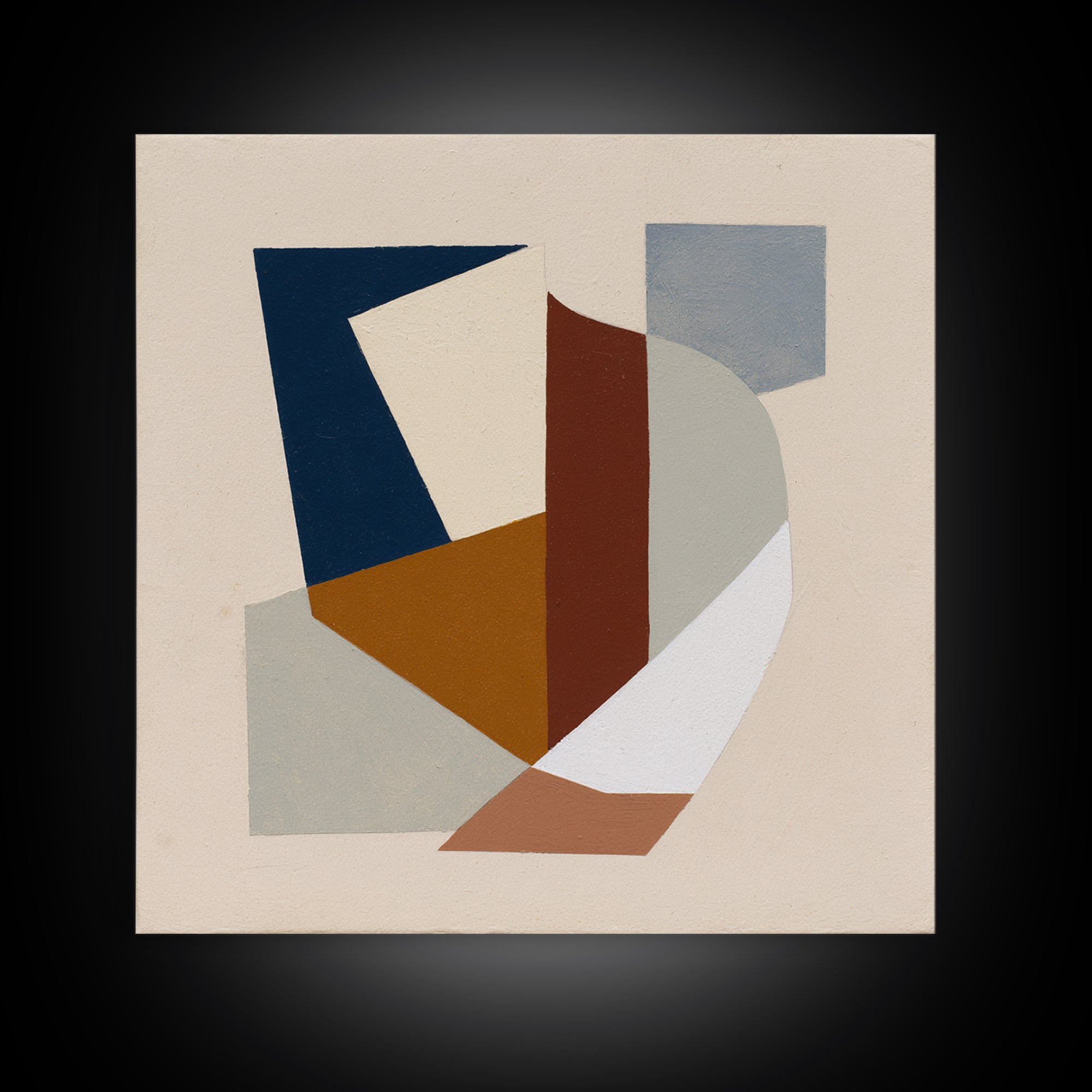Soft Beige Geometric Abstraction Framed Canvas Print, Scandinavian Art, Gallery Decor, Living Room Decor, Abstract Art, Nordic, SCA-1x1-51