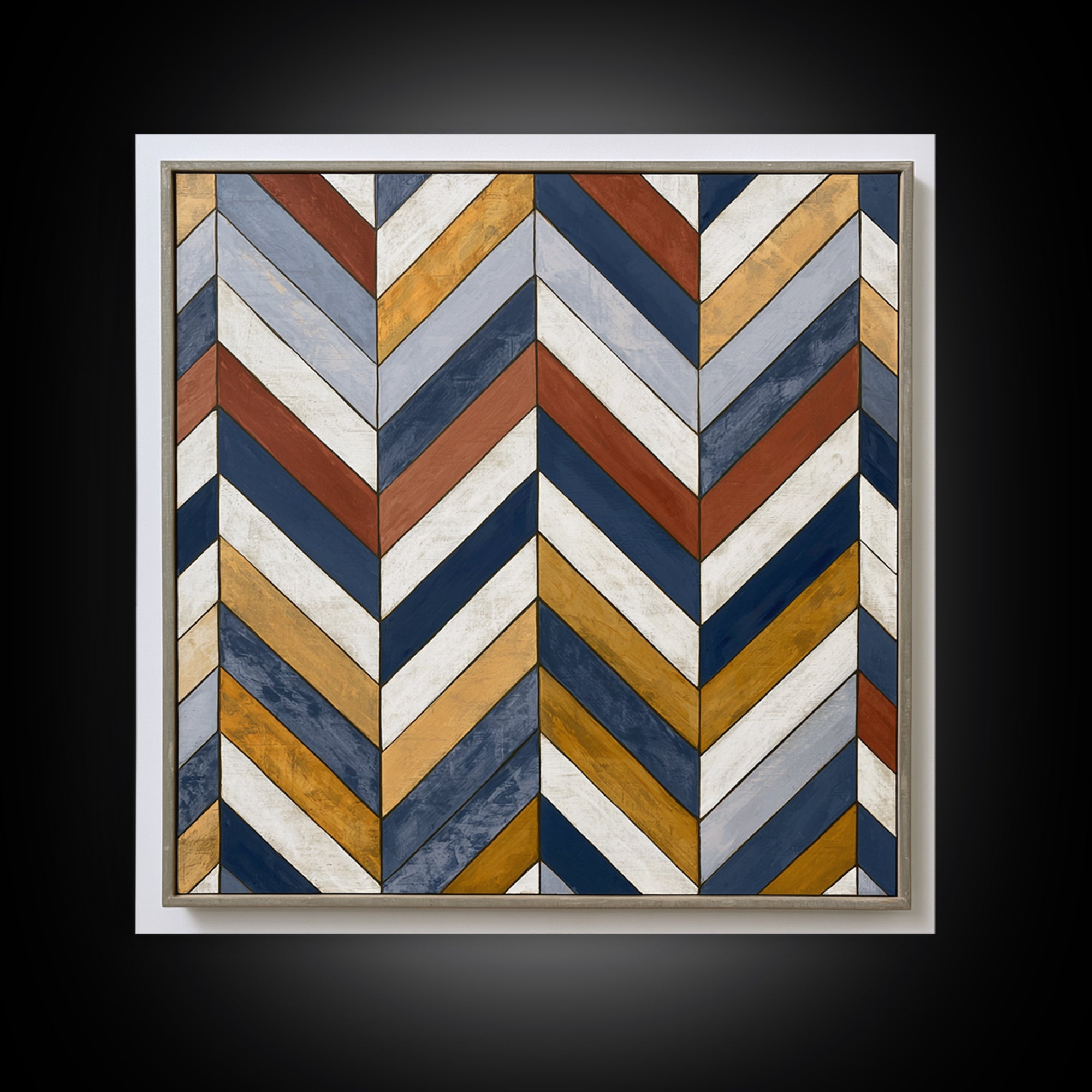 Herringbone Monochrome Pattern Canvas Print, Scandinavian Art, Luxury Decor, Living Room Decor, Fine Art, Nordic, SCA-1x1-94