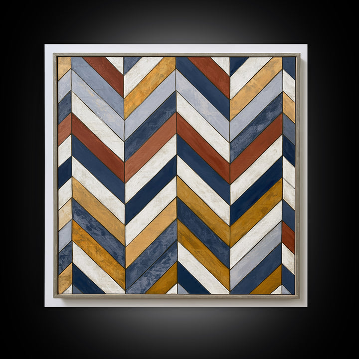 Herringbone Monochrome Pattern Canvas Print, Scandinavian Art, Luxury Decor, Living Room Decor, Fine Art, Nordic, SCA-1x1-94