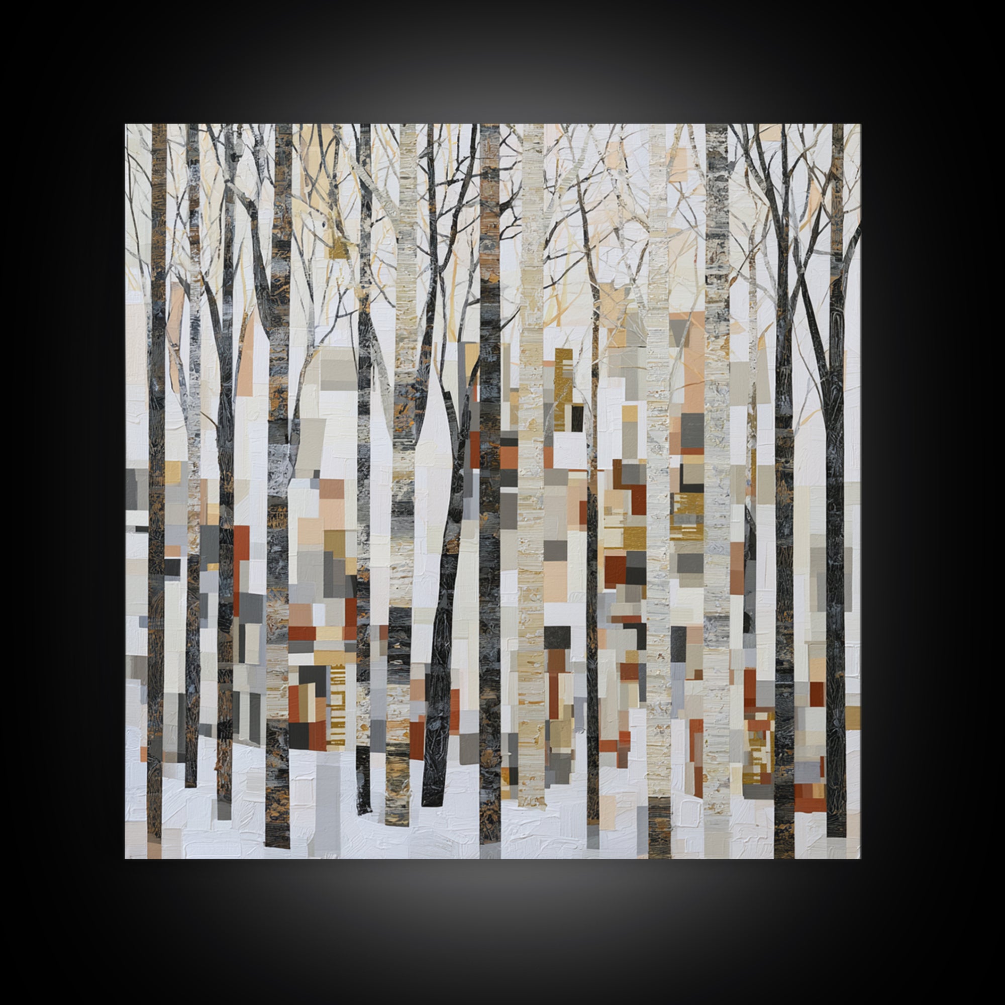 Snowy Nordic Forest Canvas Print, Scandinavian Art, Wall Hanging, Living Room Decor, Fine Art, Nordic, Living Room Wall Art, SCA-1x1-97