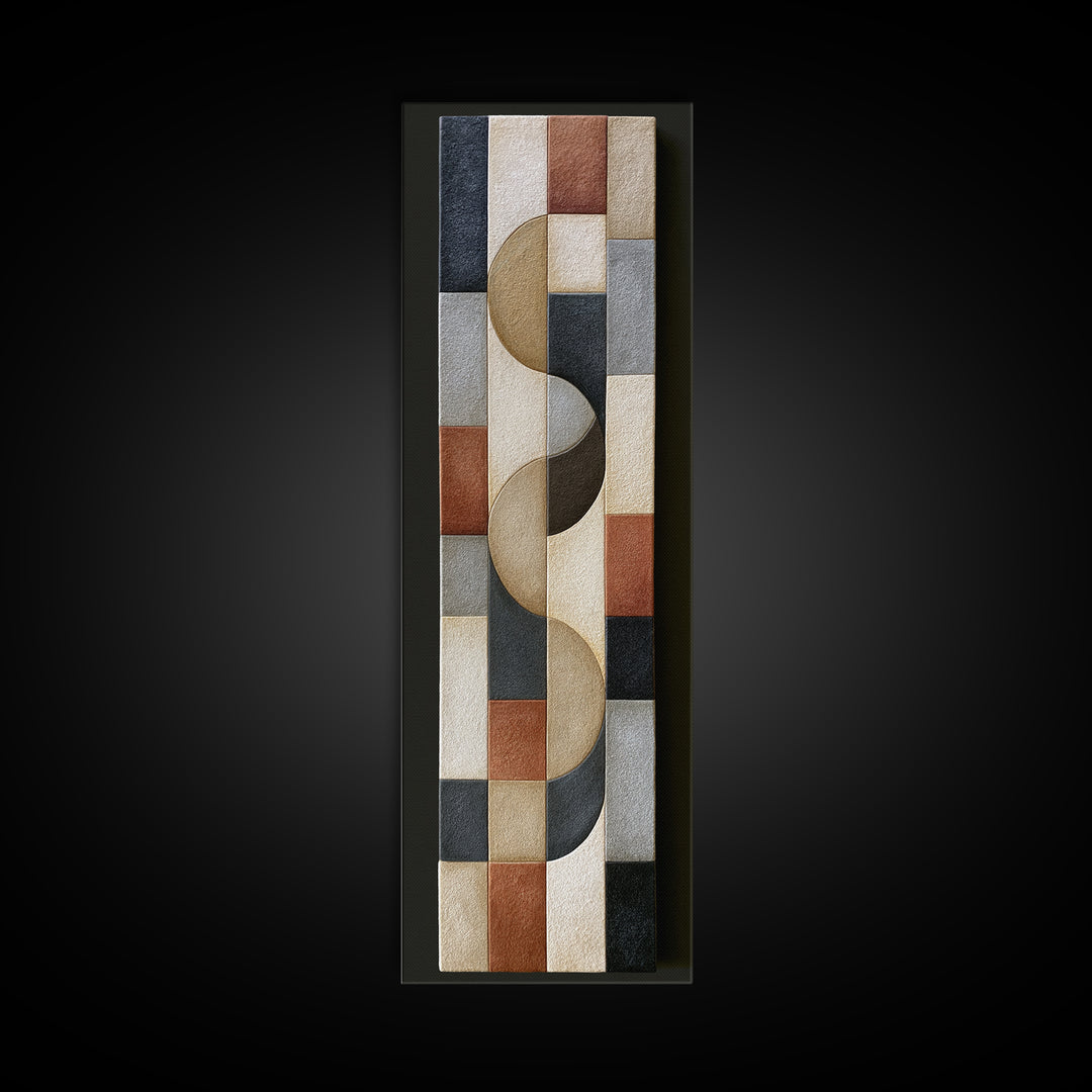 Soft Wool Texture Abstract Framed Canvas Print, Scandinavian Art, Living Room Wall Art, Living Room Decor, Abstract Art, Nordic, SCA-1x3-31