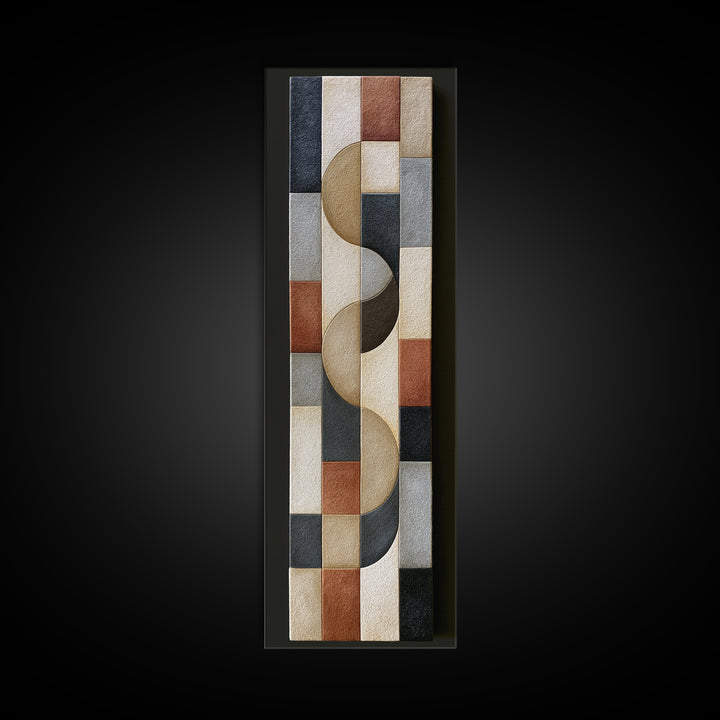 Soft Wool Texture Abstract Framed Canvas Print, Scandinavian Art, Living Room Wall Art, Living Room Decor, Abstract Art, Nordic, SCA-1x3-31