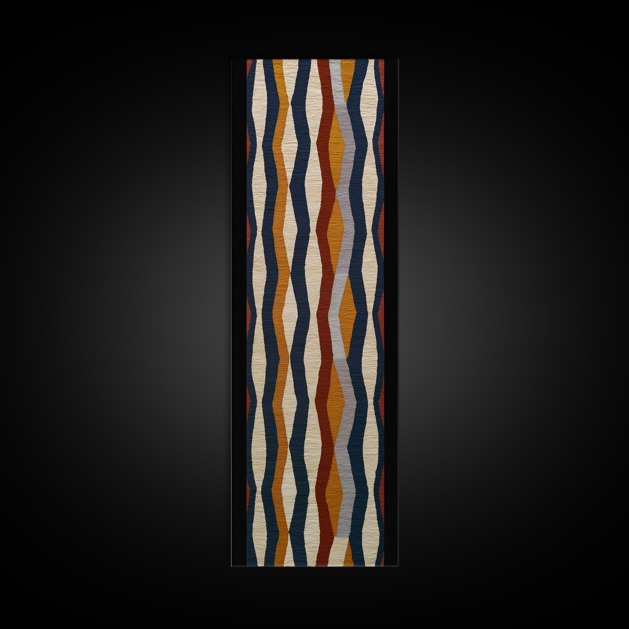 Scandinavian Textile Pattern Framed Canvas Print, Scandinavian Art, Scandinavian, Living Room Decor, Oil Painting, Nordic, SCA-1x3-76