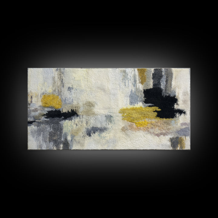 Scandinavian Textile Pattern Framed Canvas Print, Scandinavian Art, Textured Painting, Living Room Decor, Fine Art, Nordic, SCA-2x1-12