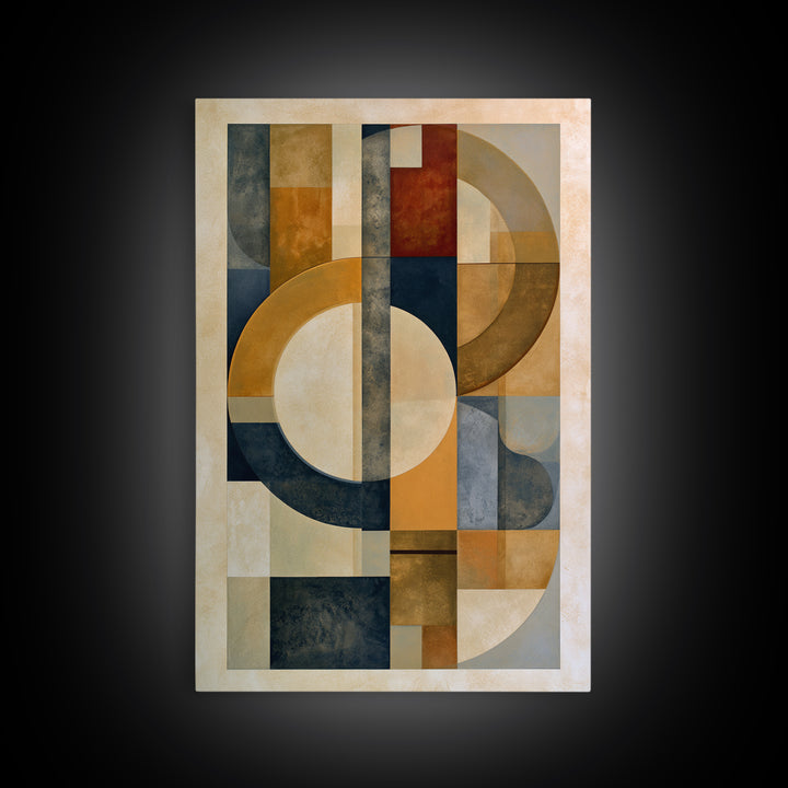 Soft Beige Geometric Abstraction Canvas Print, Scandinavian Art, Christmas Decor, Living Room Decor, Fine Art, Nordic, SCA-2x3-11