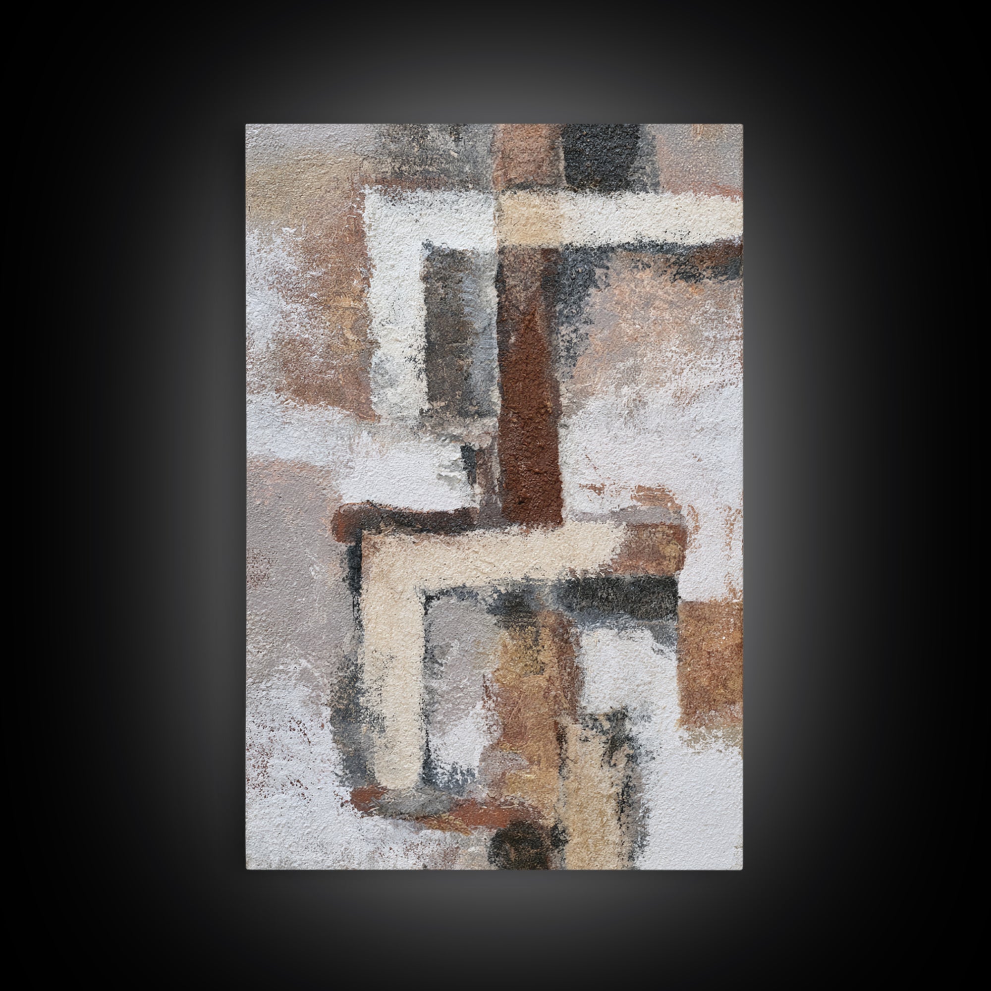 Soft Wool Texture Abstract Framed Canvas Print, Scandinavian Art, Printable Wall Art, Living Room Decor, Abstract Art, Nordic, SCA-2x3-3