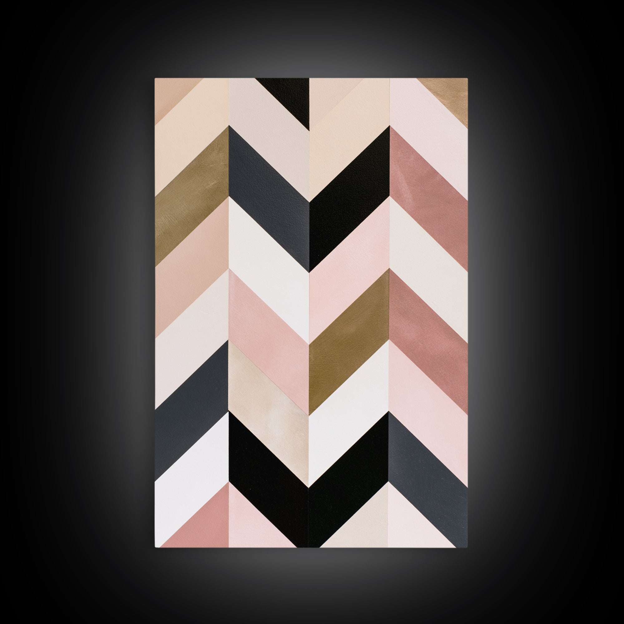 Herringbone Monochrome Pattern Framed Canvas Print, Scandinavian Art, Decor, Living Room Decor, Fine Art, Nordic, Printable Art, SCA-2x3-30