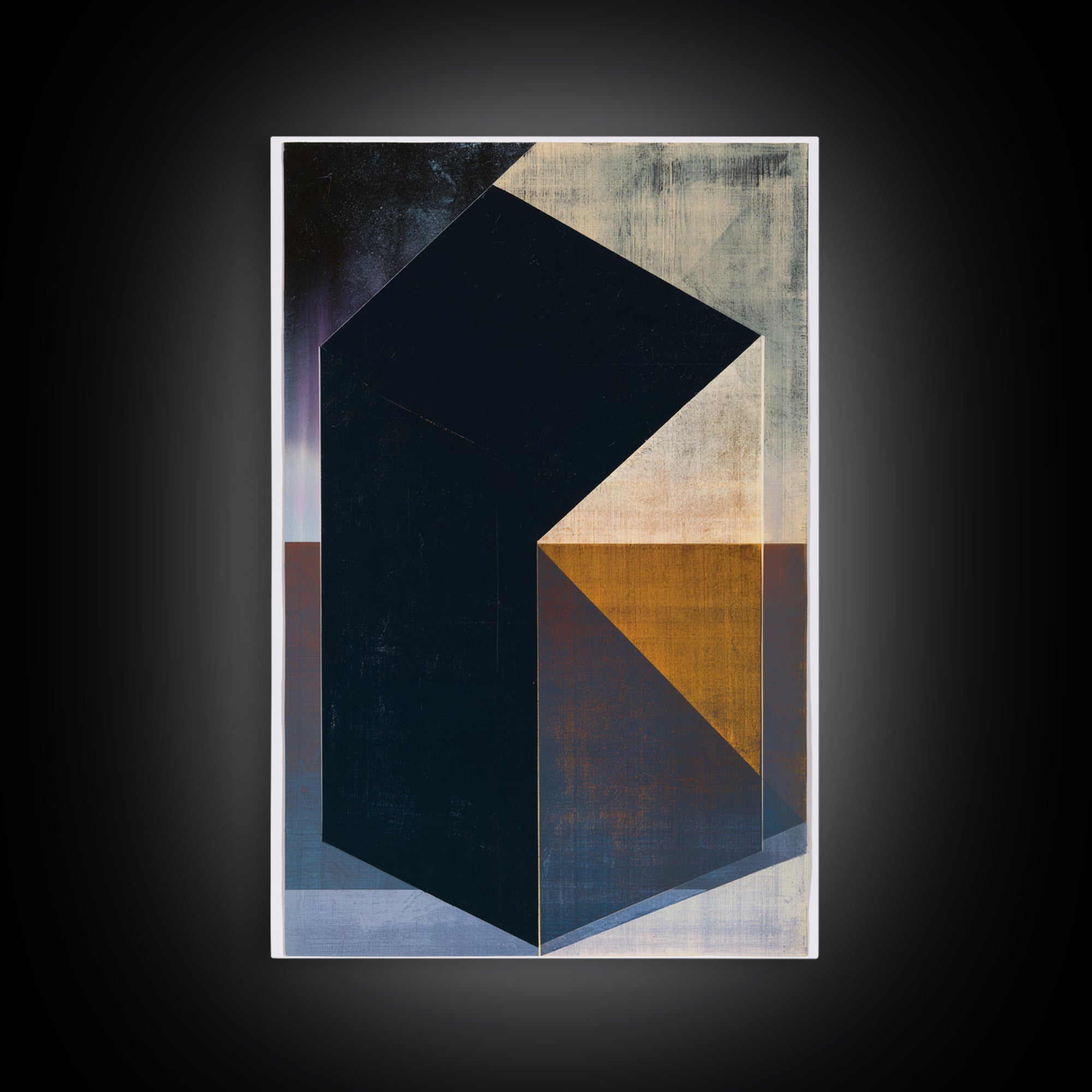 Simple Black House Shape Canvas Print, Scandinavian Art, Wall Art Print, Living Room Decor, Abstract Art, Nordic, SCA-2x3-39
