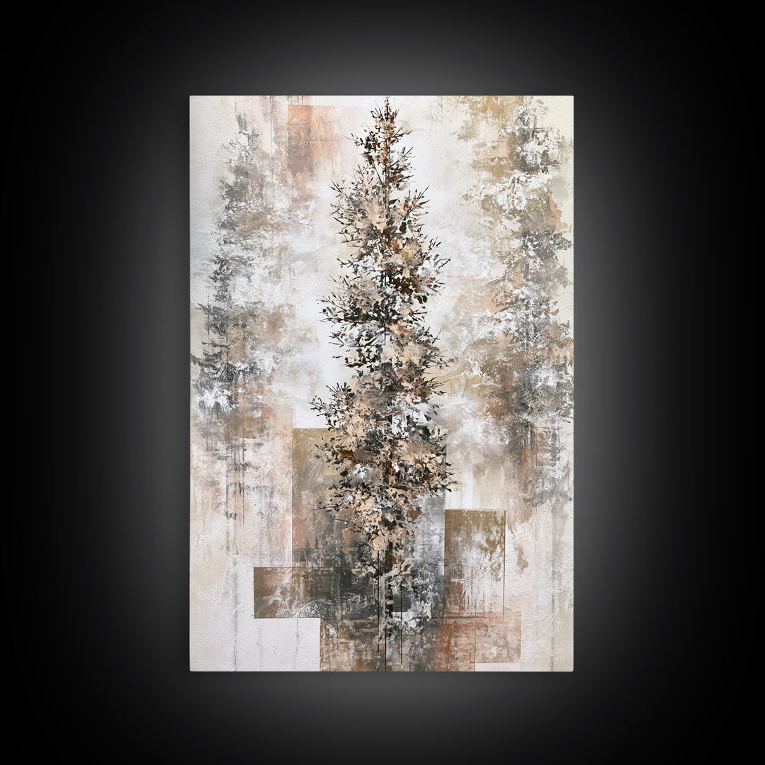 Snowy Nordic Forest Canvas Print, Scandinavian Art, Modern Art, Living Room Decor, Fine Art, Nordic, Contemporary Art, SCA-2x3-57