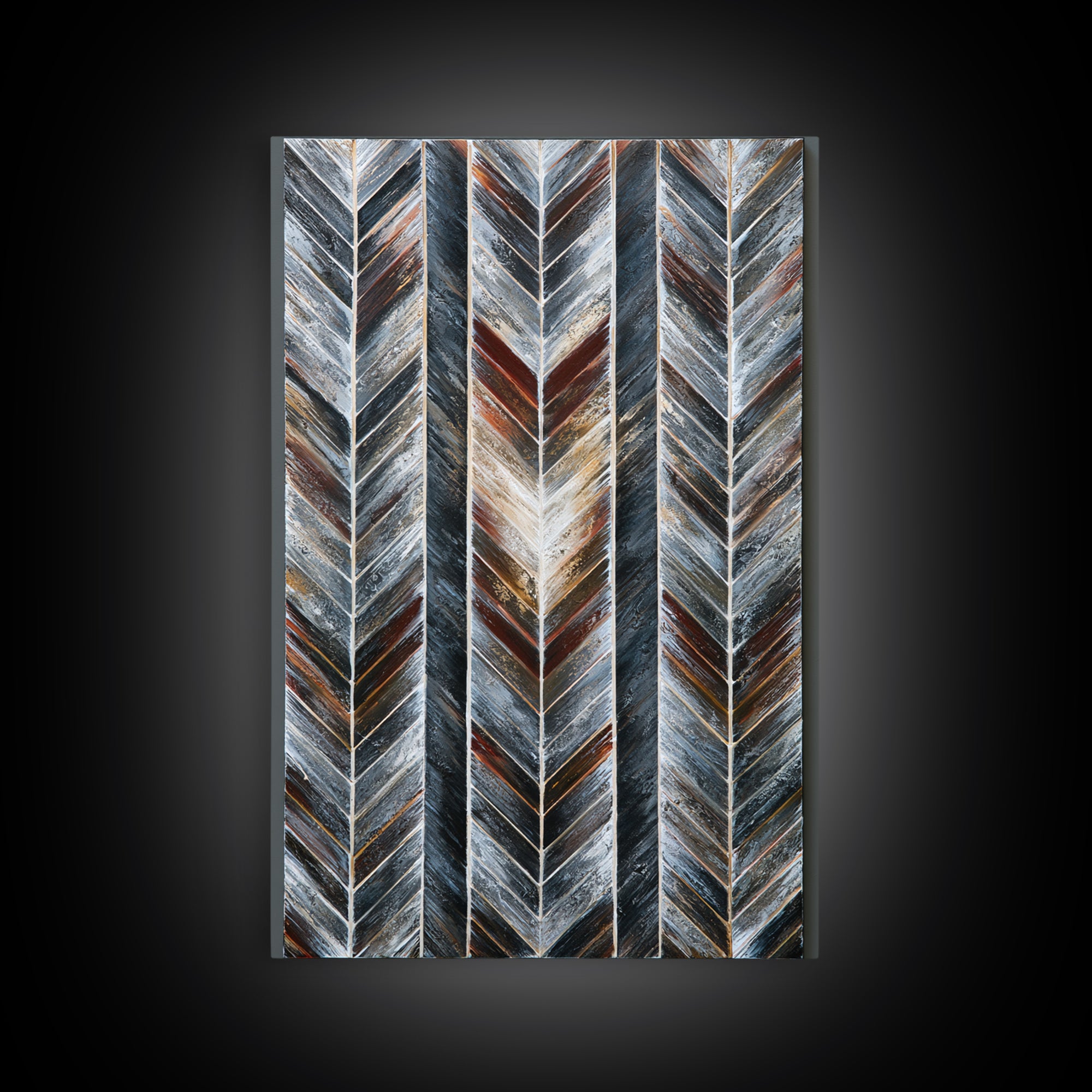 Herringbone Monochrome Pattern Framed Canvas Print, Scandinavian Art, Decor, Living Room Decor, Fine Art, Nordic, Printable Art, SCA-2x3-6