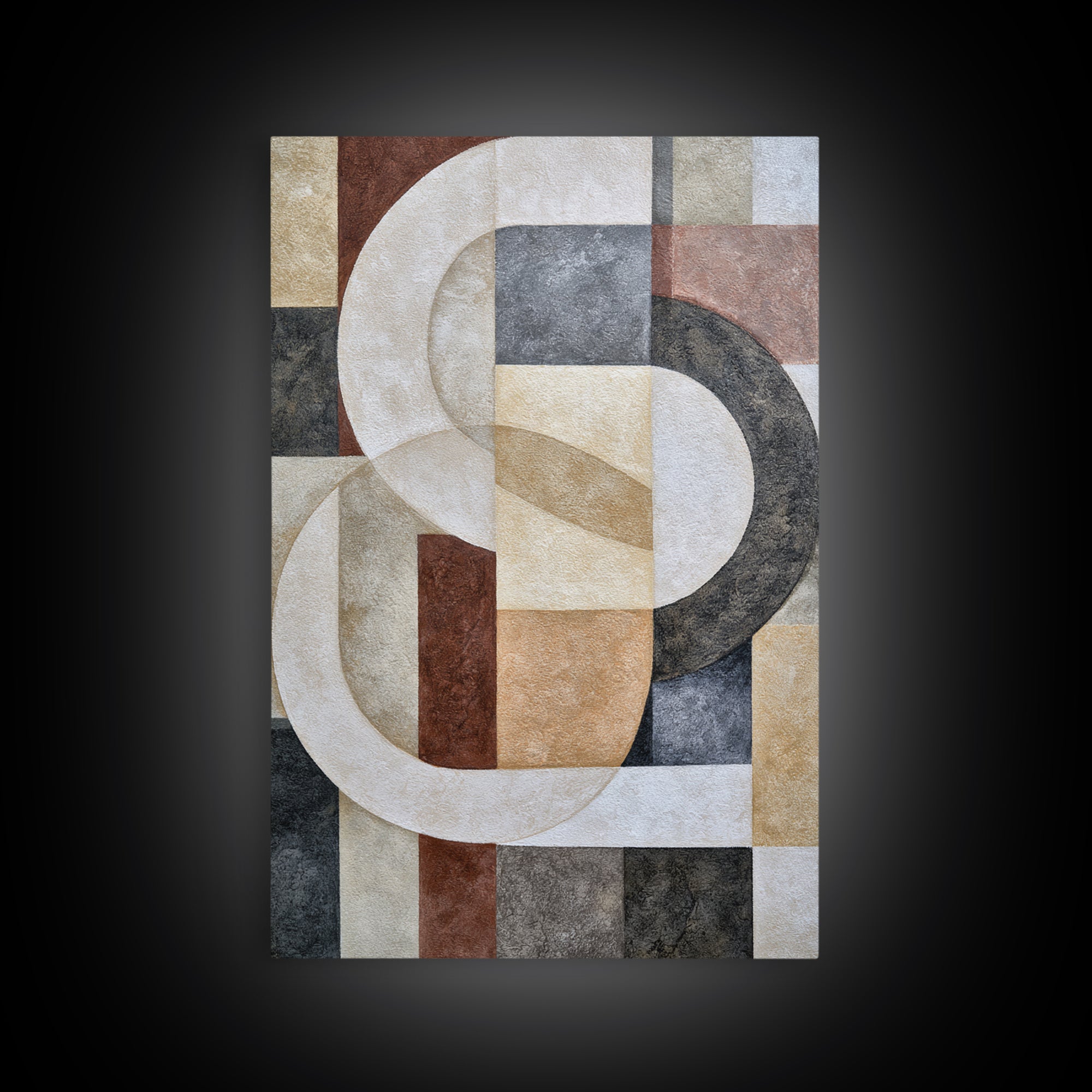 Soft Wool Texture Abstract Framed Canvas Print, Scandinavian Art, Scandinavian, Living Room Decor, Abstract Art, Nordic, SCA-2x3-75