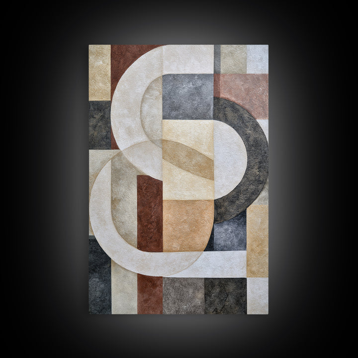 Soft Wool Texture Abstract Framed Canvas Print, Scandinavian Art, Scandinavian, Living Room Decor, Abstract Art, Nordic, SCA-2x3-75