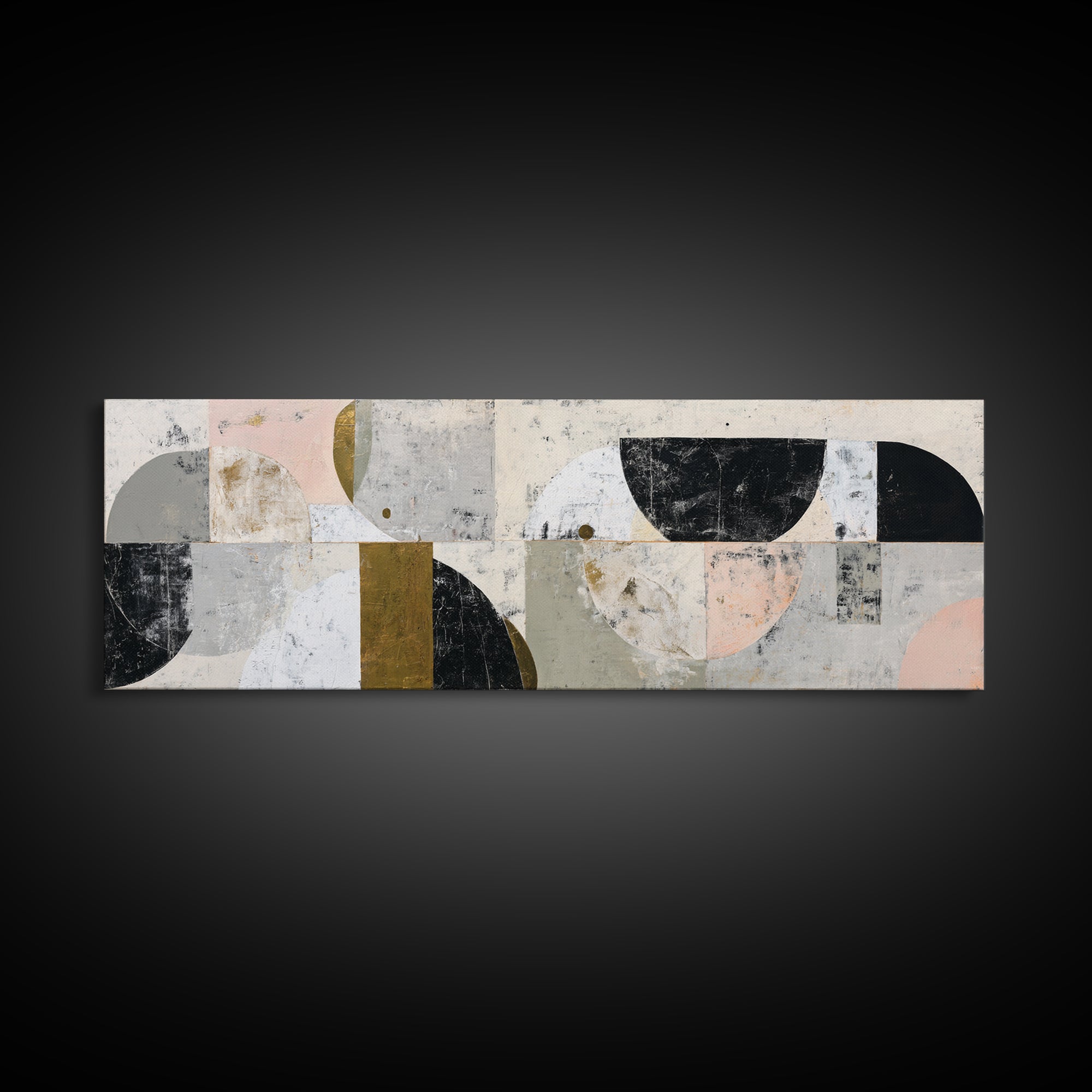 Abstract Arch Shapes Canvas Print, Scandinavian Art, Living Room Decor, Abstract Art, Nordic, Modern Wall Art, SCA-3x1-30