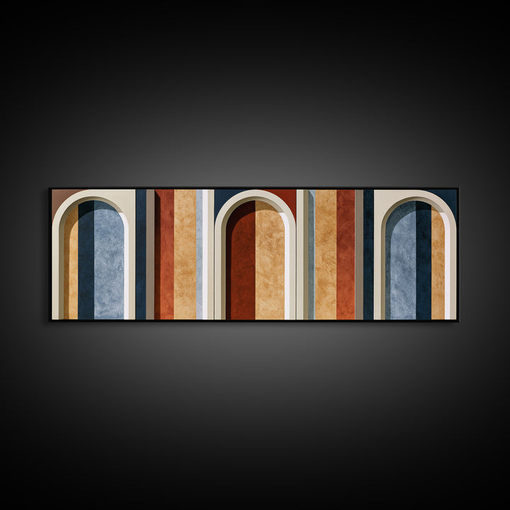 Abstract Arch Shapes Canvas Print, Scandinavian Art, Modern Decor, Living Room Decor, Abstract Art, Nordic, Wall Decor, SCA-3x1-54