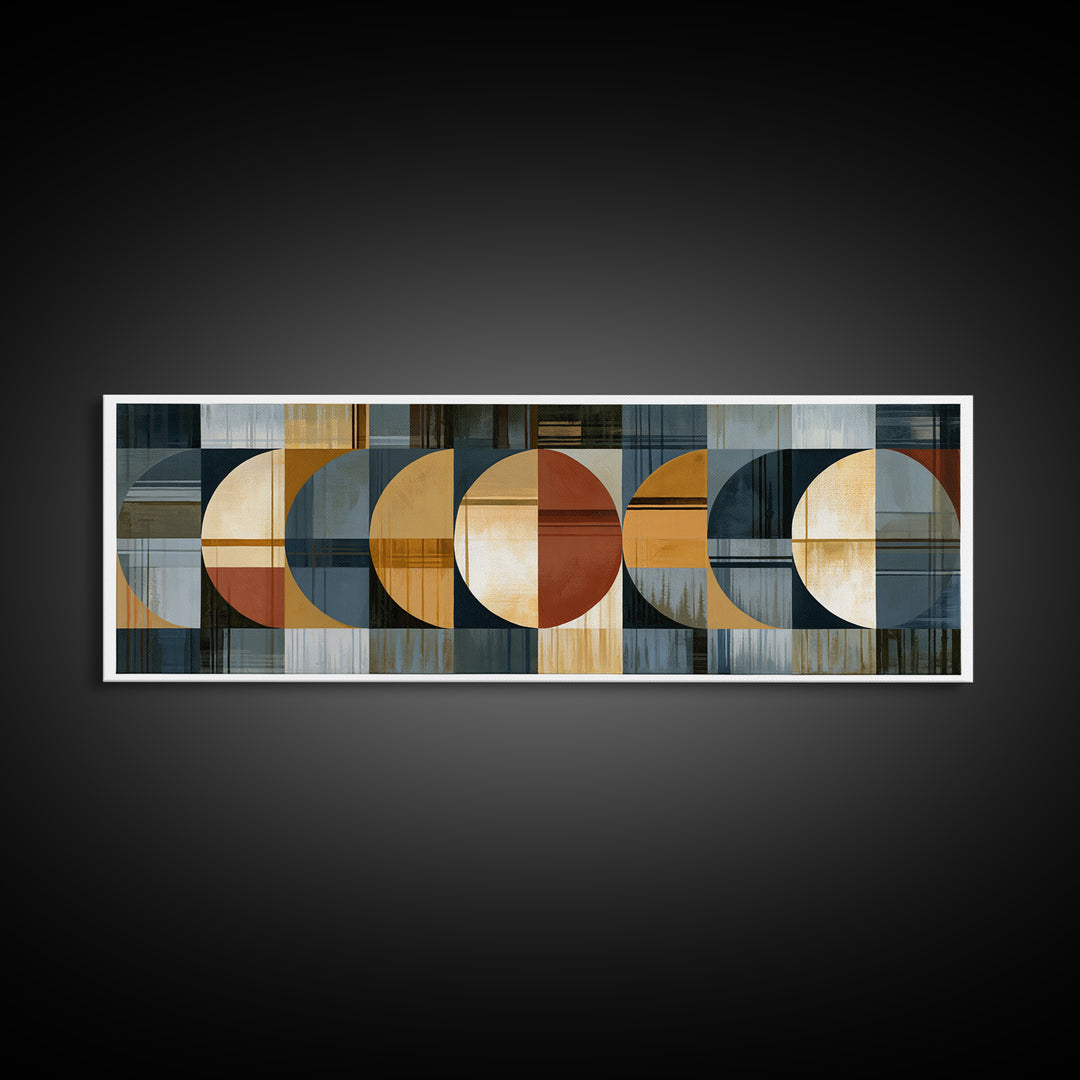 Minimal Sun over Pine Forest Framed Canvas Print, Scandinavian Art, Statement Artwork, Living Room Decor, Fine Art, Nordic, SCA-3x1-57