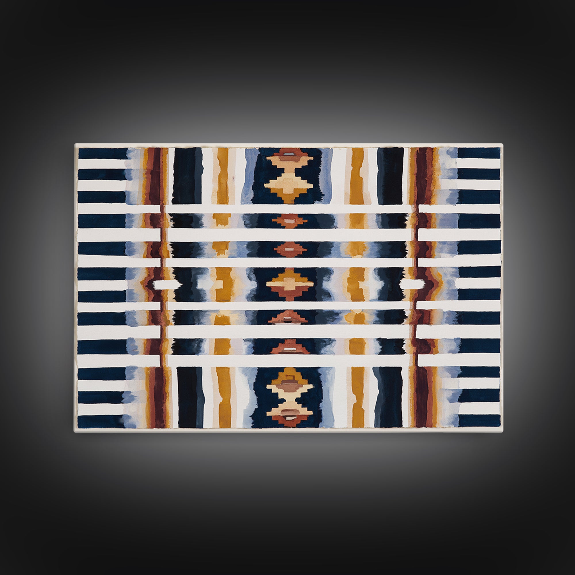 Scandinavian Textile Pattern Framed Canvas Print, Scandinavian Art, Fine Art Print, Living Room Decor, Fine Art, Nordic, SCA-3x2-20
