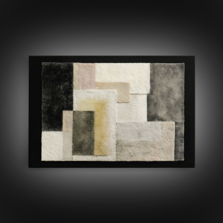 Soft Wool Texture Abstract Framed Canvas Print, Scandinavian Art, Living Room Decor, Fine Art, Nordic, Gallery Decor, SCA-3x2-47