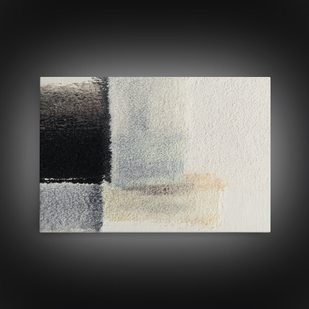 Soft Wool Texture Abstract Framed Canvas Print, Scandinavian Art, Modern Wall Art, Living Room Decor, Abstract Art, Nordic, SCA-3x2-95