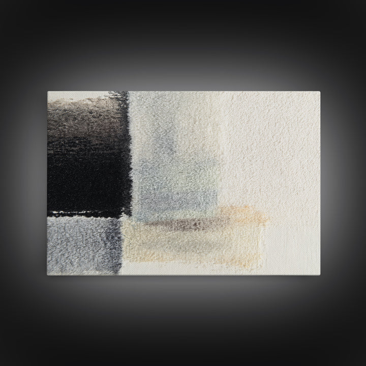 Soft Wool Texture Abstract Framed Canvas Print, Scandinavian Art, Modern Wall Art, Living Room Decor, Abstract Art, Nordic, SCA-3x2-95