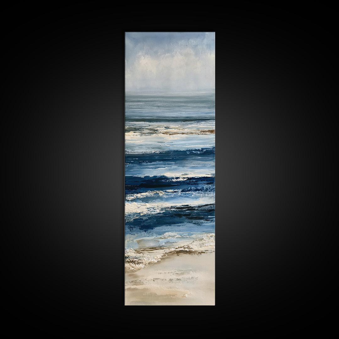 Minimal Horizon Line Framed Canvas Print, Seascape Art, Abstract Art, Coastal Decor, Fine Art, Seascape, Nautical Decor, SEA-1x3-76