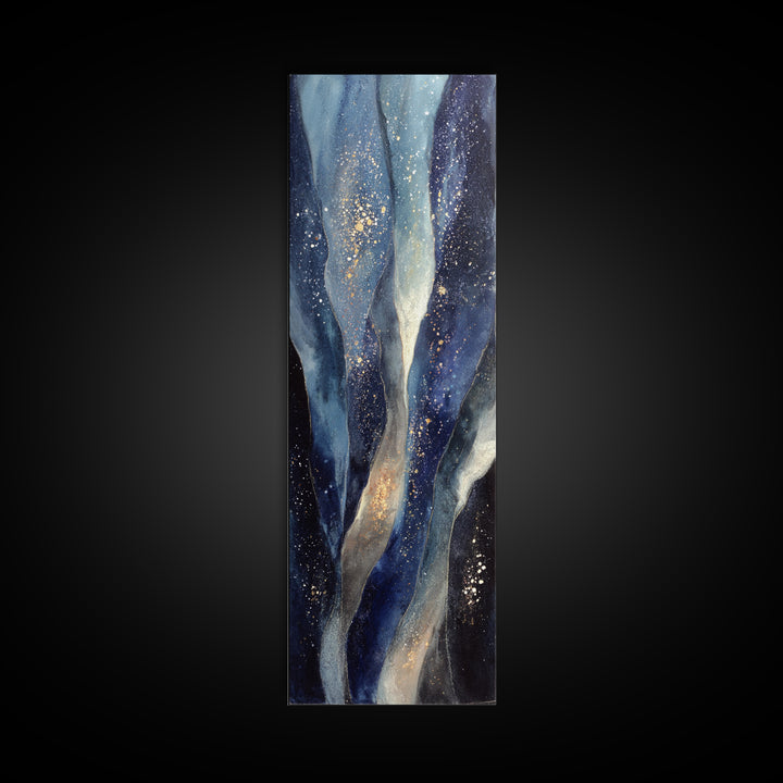 Deep Indigo Night Sea Canvas Print, Seascape Art, Abstract Art, Coastal Decor, Seascape, Nautical Decor, Coastal Wall Art, SEA-1x3-81