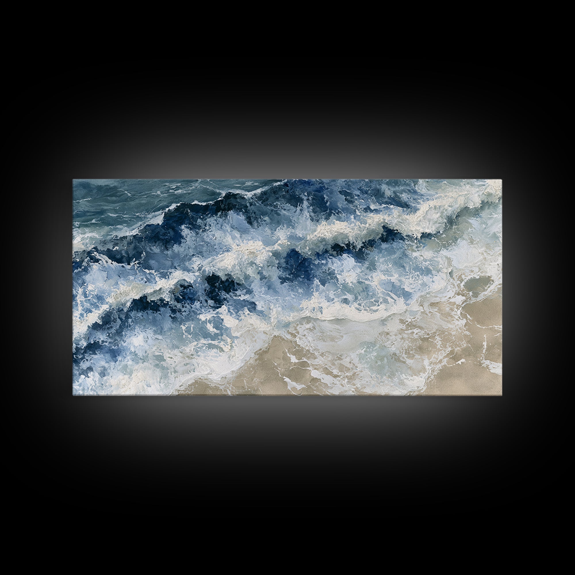 Ocean Foam Patterns from Above Canvas Print, Seascape Art, Contemporary Art, Coastal Decor, Fine Art, Seascape, Canvas Wall Art, SEA-2x1-32