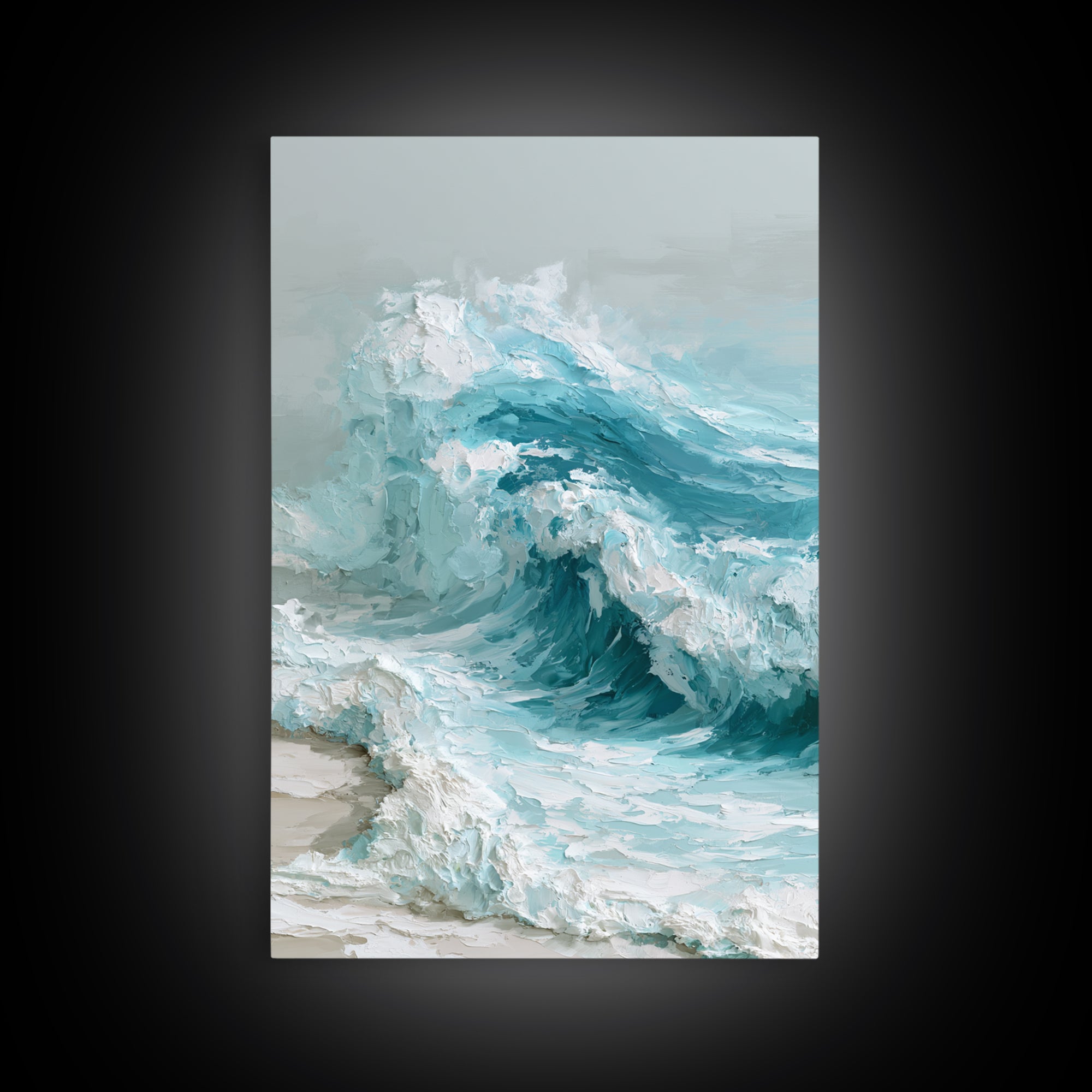 Wild Atlantic Wave Framed Canvas Print, Seascape Art, Wall Art, Coastal Decor, Fine Art, Seascape, Abstract Art, Bedroom Decor, SEA-2x3-25