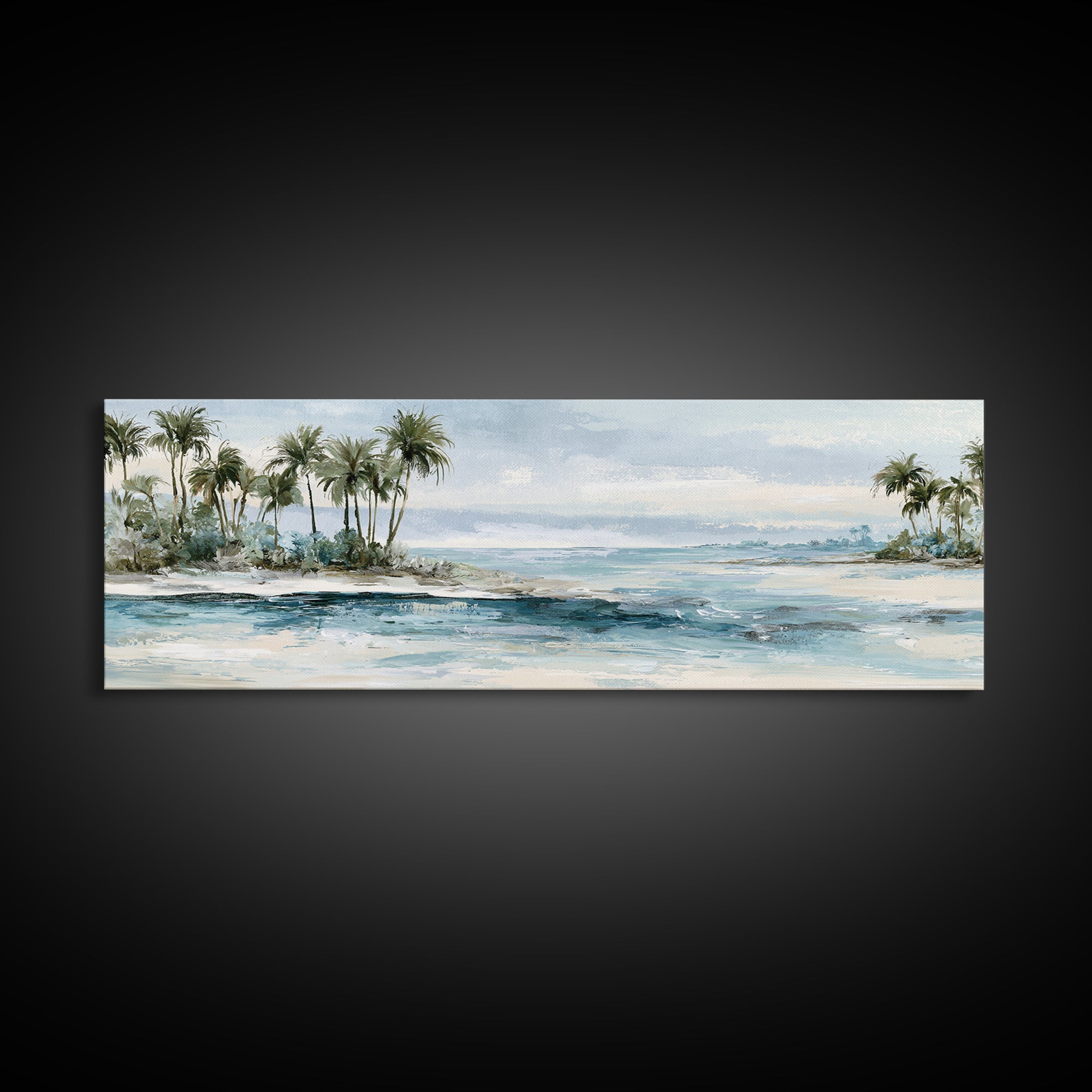 Tropical Lagoon with Transparent Shallows Canvas Print, Seascape Art, Canvas Print, Coastal Decor, Fine Art, Seascape, SEA-3x1-98