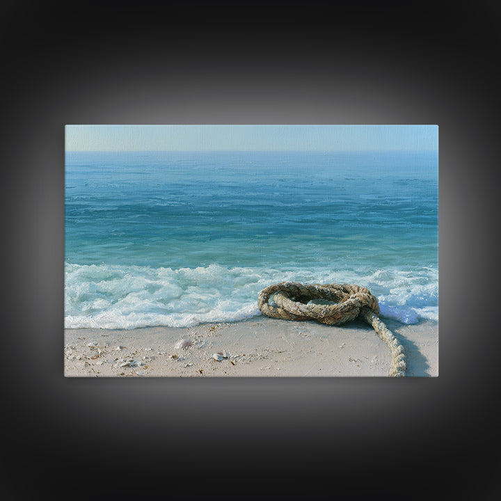 Calm Blue Horizon Canvas Print, Seascape Art, Printable Art, Coastal Decor, Oil Painting, Seascape, Beach Decor, Gallery Decor, SEA-3x2-54