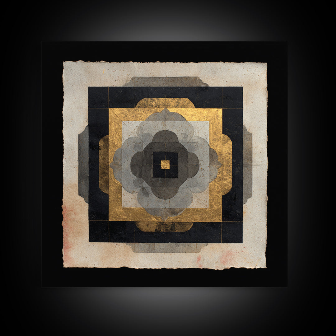 Metatron Cube with Celestial Background Canvas Print, Sacred Geometry Art, Canvas Wall Art, Living Room Decor, Abstract Art, SGA-1x1-3
