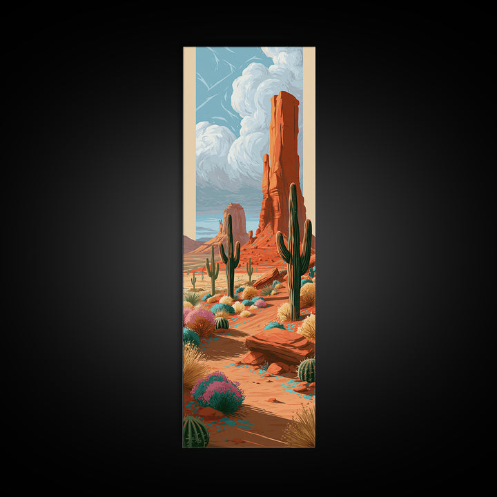 Desert Storm Clouds Canvas Print, Southwestern Art, Large Wall Art, Southwestern Decor, Fine Art, Mesa, Farmhouse Wall Art, SOU-1x3-48