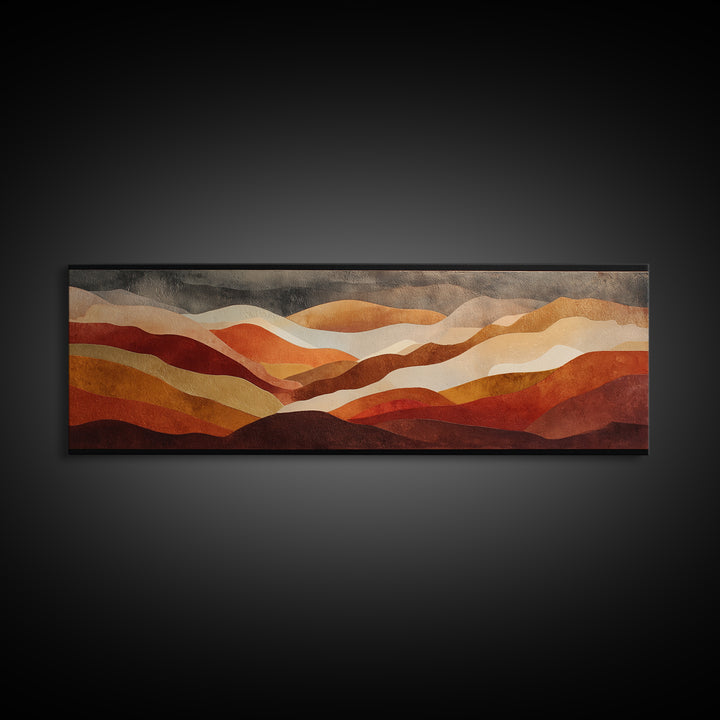 Saguaro Cactus under Enormous Sunset Canvas Print, Southwestern Art, Oil Paintings, Southwestern Decor, Fine Art, Mesa, SOU-3x1-42