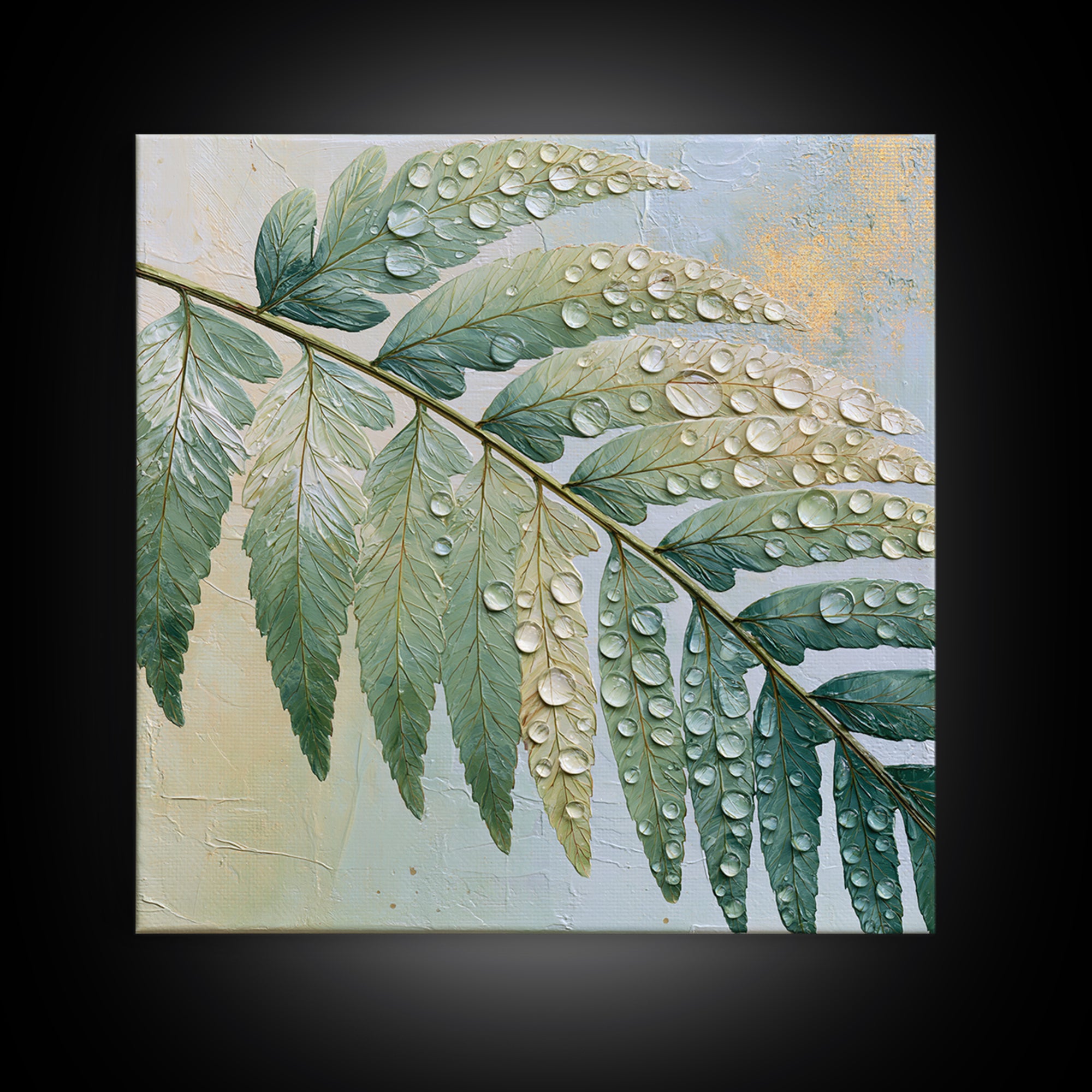 Fern Leaf Closeup Canvas Print, Spa Art, Gallery Decor, Spa Decor, Fine Art, Serenity, Wall Art, Home Decor, Wall Decor, SPA-1x1-59