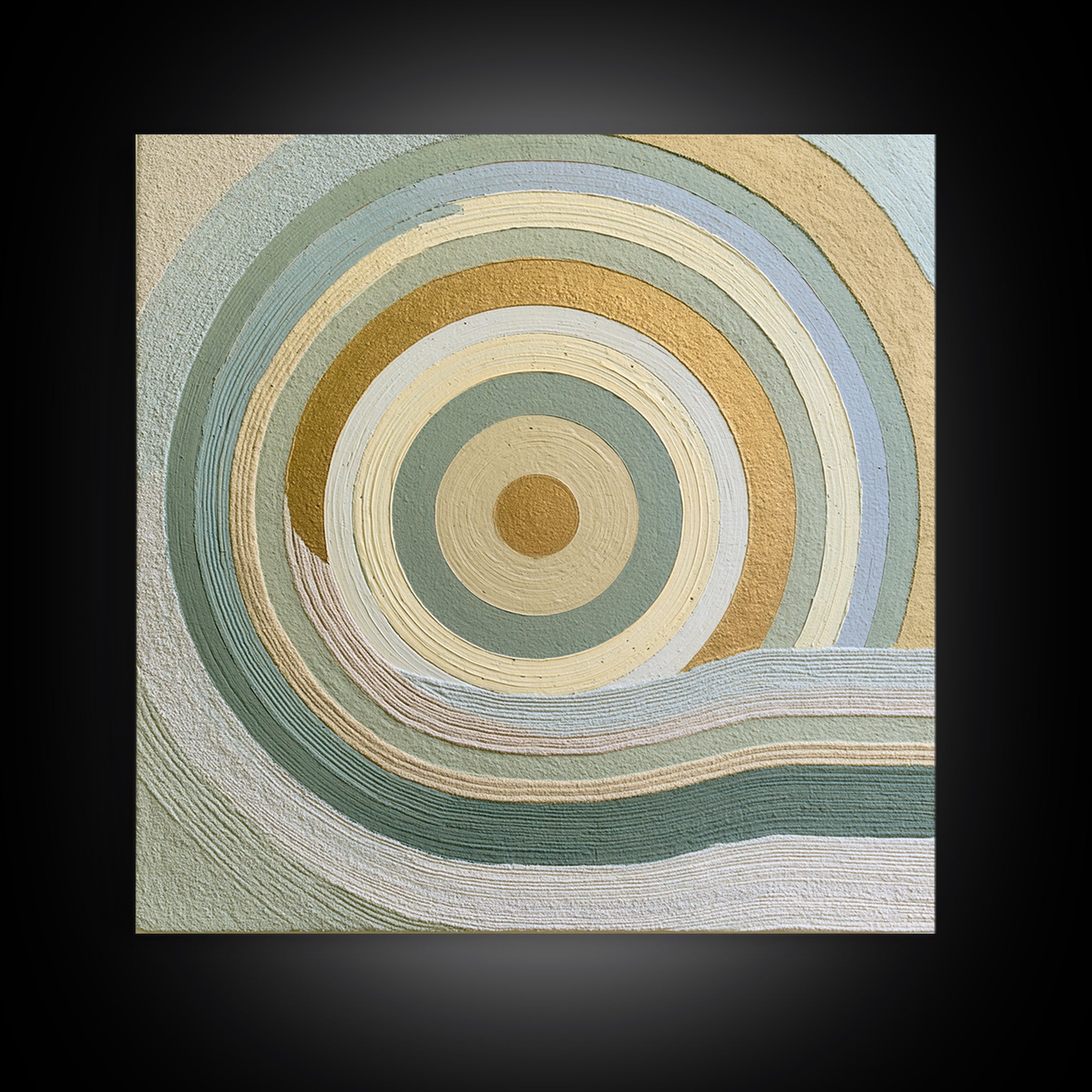 Sand Garden Lines Framed Canvas Print, Spa Art, Dog Canvas, Spa Decor, Fine Art, Serenity, Art Print, Room Decor, SPA-1x1-84