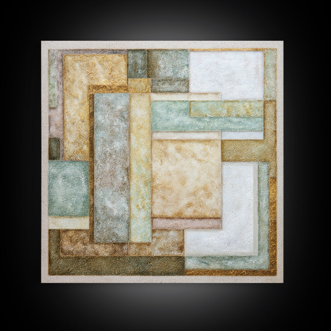Pebble Texture Abstract Canvas Print, Spa Art, Luxury Decor, Spa Decor, Abstract Art, Serenity, Black Woman Art, Botanical Art, SPA-1x1-87