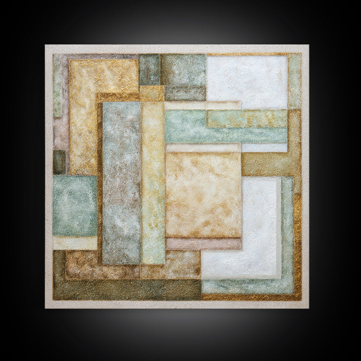 Pebble Texture Abstract Canvas Print, Spa Art, Luxury Decor, Spa Decor, Abstract Art, Serenity, Black Woman Art, Botanical Art, SPA-1x1-87