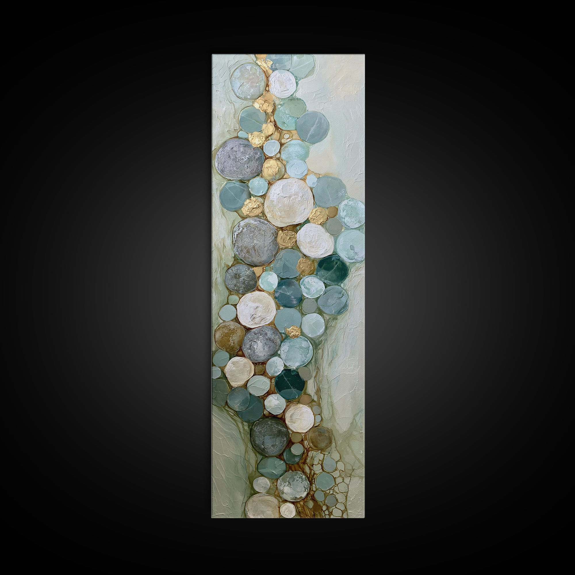 Pebble Texture Abstract Canvas Print, Spa Art, Abstract Print, Spa Decor, Abstract Art, Serenity, Esthetician Decor, SPA-1x3-27