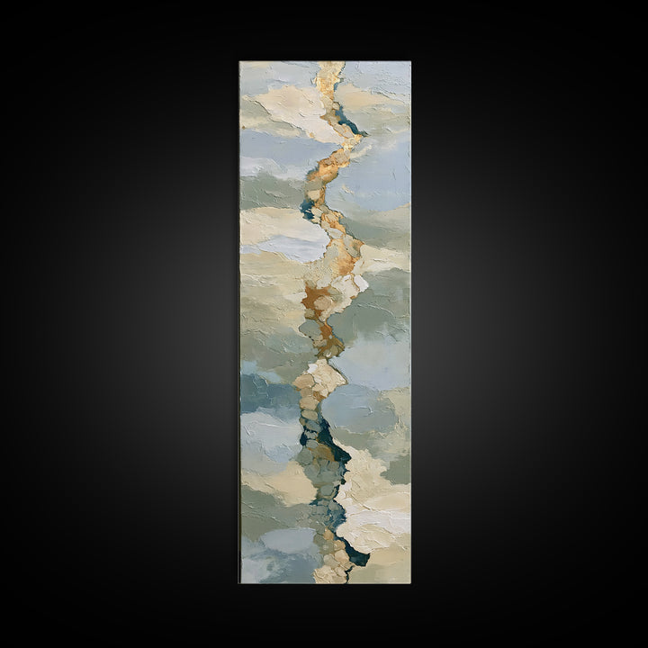 Pebble Texture Abstract Framed Canvas Print, Spa Art, Nature Prints, Spa Decor, Abstract Art, Serenity, Dog Groomer Gifts, SPA-1x3-3