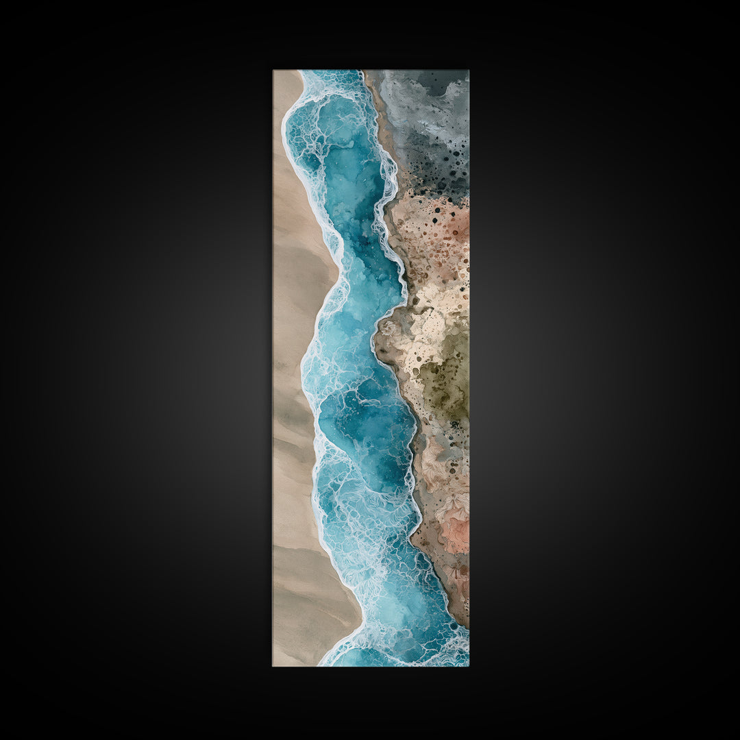 Blue Lagoon Water Seen from Above Canvas Print, Spa Art, Printable Art, Spa Decor, Fine Art, Serenity, Fine Art Photography, SPA-1x3-32