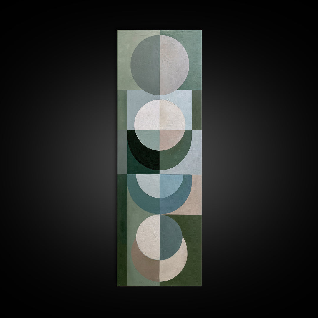 Sage and Ivory Geometric Calm Composition Canvas Print, Spa Art, Fine Art Photography, Spa Decor, Fine Art, Serenity, SPA-1x3-33