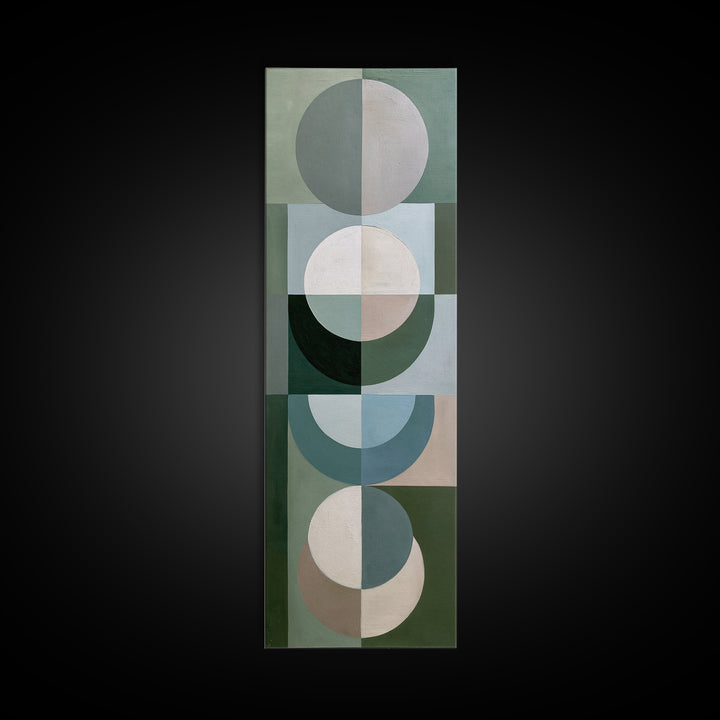 Sage and Ivory Geometric Calm Composition Canvas Print, Spa Art, Fine Art Photography, Spa Decor, Fine Art, Serenity, SPA-1x3-33