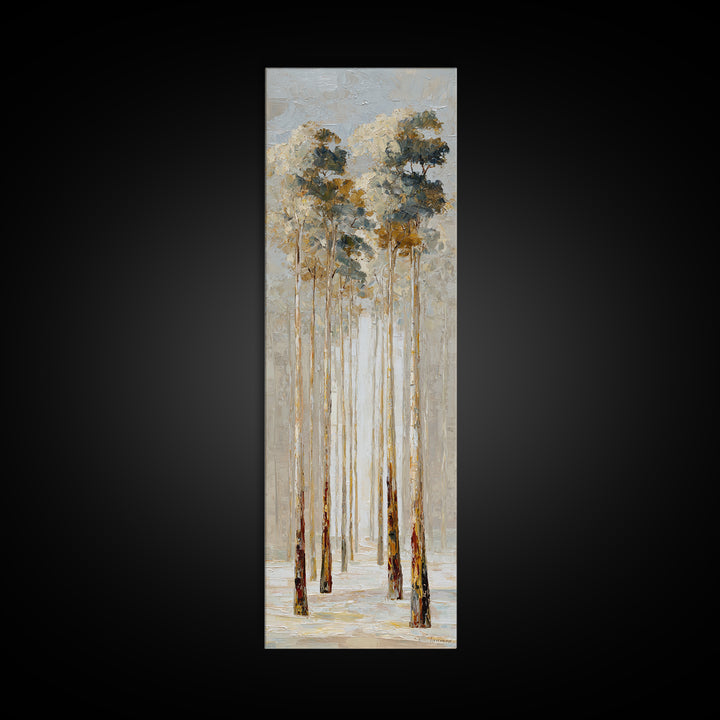 Moonlit Lake Reflection Canvas Print, Spa Art, Salon Decor, Spa Decor, Oil Painting, Serenity, Statement Artwork, Boho Decor, SPA-1x3-59