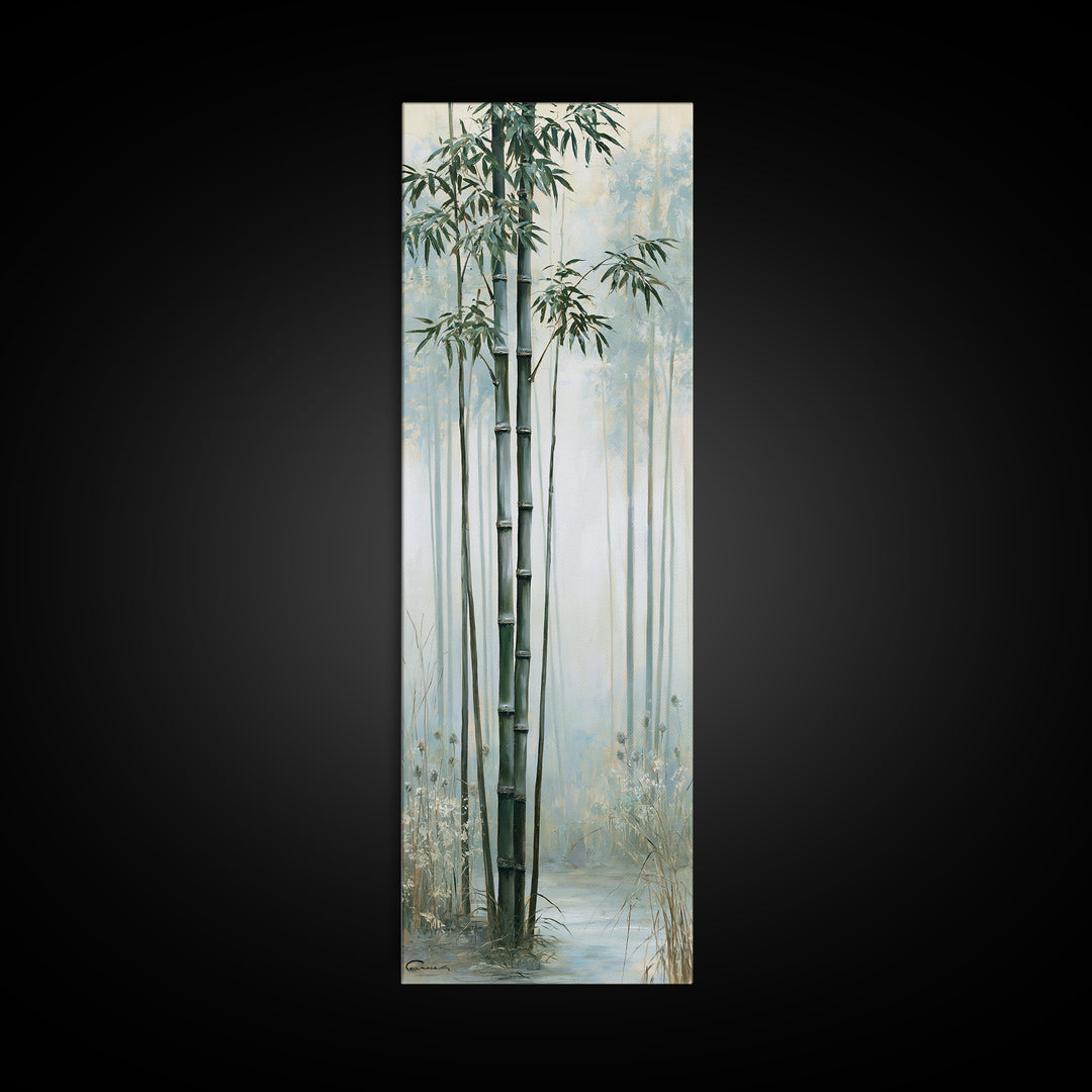 Misty Bamboo Forest Canvas Print, Spa Art, Printable Art, Spa Decor, Fine Art, Serenity, Fine Art Photography, Animal Art, SPA-1x3-65