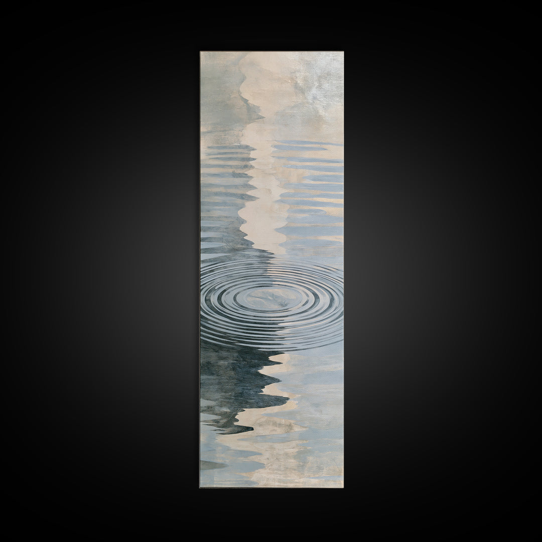 Abstract Water Ripples Framed Canvas Print, Spa Art, Luxury Decor, Spa Decor, Abstract Art, Serenity, Black Woman Art, SPA-1x3-66
